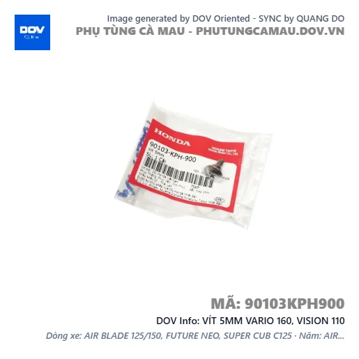 VÍT 5MM VARIO 160, VISION 110 — 90103KPH900