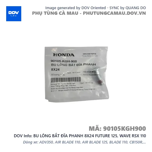 BU LÔNG BẮT ĐĨA PHANH 8X24 FUTURE 125, WAVE RSX 110 — 90105KGH900