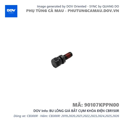 BU LÔNG GIÁ BẮT CỤM KHÓA ĐIỆN CBR150R — 90107KPPN00