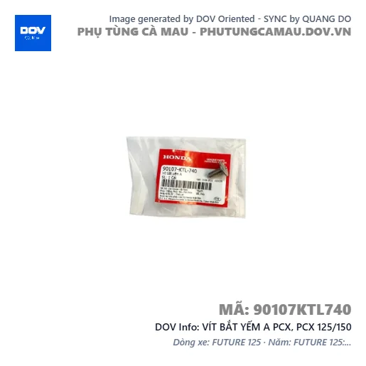 VÍT BẮT YẾM A PCX, PCX 125/150 — 90107KTL740