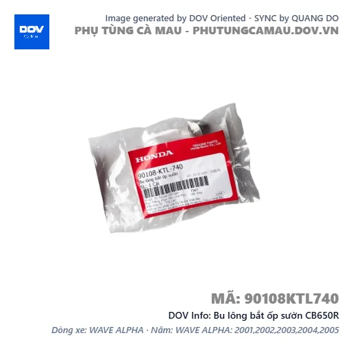 Bu lông bắt ốp sườn CB650R — 90108KTL740