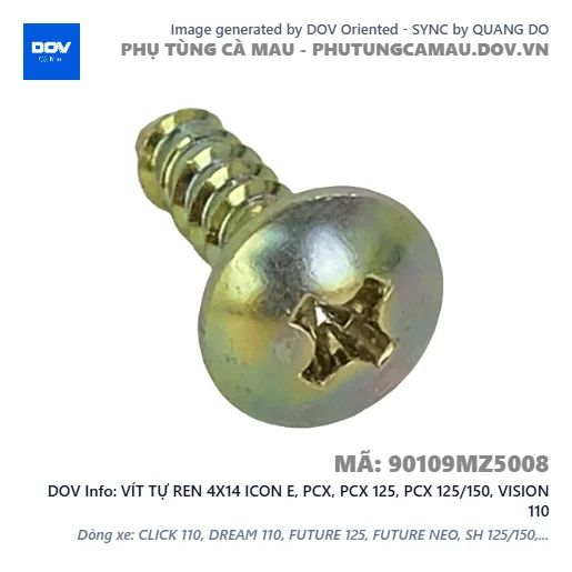 VÍT TỰ REN 4X14 ICON E, PCX, PCX 125, PCX 125/150, VISION 110 — 90109MZ5008