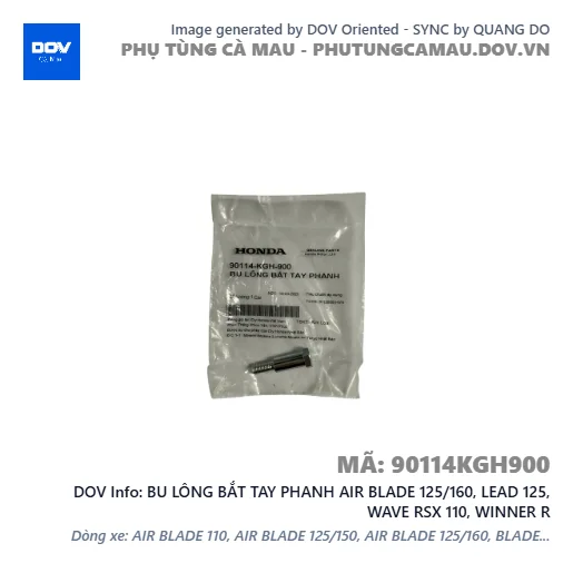 BU LÔNG BẮT TAY PHANH AIR BLADE 125/160, LEAD 125, WAVE RSX 110, WINNER R — 90114KGH900