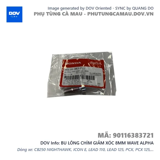 BU LÔNG CHÌM GIẢM XÓC 8MM WAVE ALPHA — 90116383721