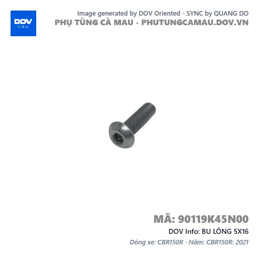 BU LÔNG 5X16  — 90119K45N00
