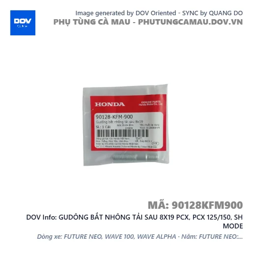 GUDÔNG BẮT NHÔNG TẢI SAU 8X19 PCX, PCX 125/150, SH MODE — 90128KFM900