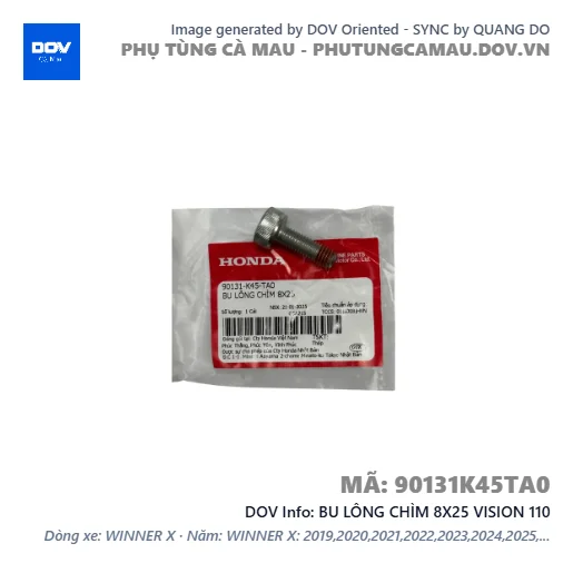 BU LÔNG CHÌM 8X25 VISION 110 — 90131K45TA0