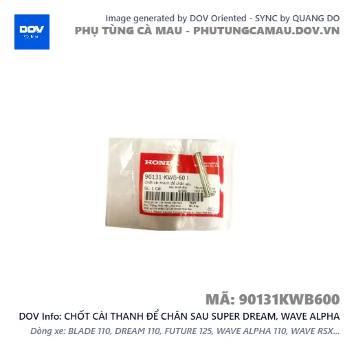 CHỐT CÀI THANH ĐỂ CHÂN SAU SUPER DREAM, WAVE ALPHA — 90131KWB600