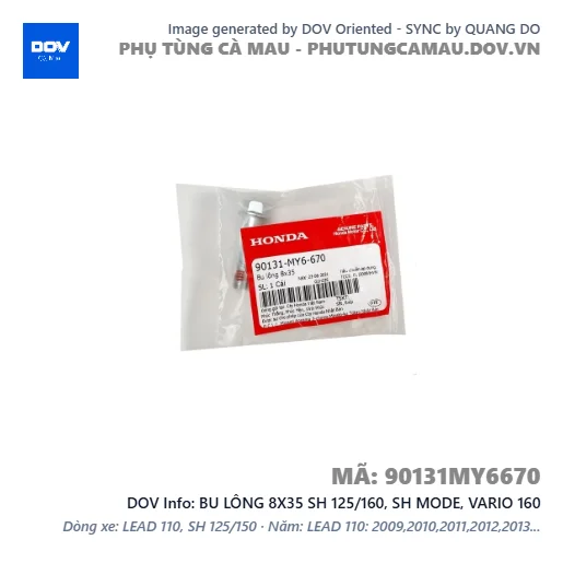 BU LÔNG 8X35 SH 125/160, SH MODE, VARIO 160 — 90131MY6670