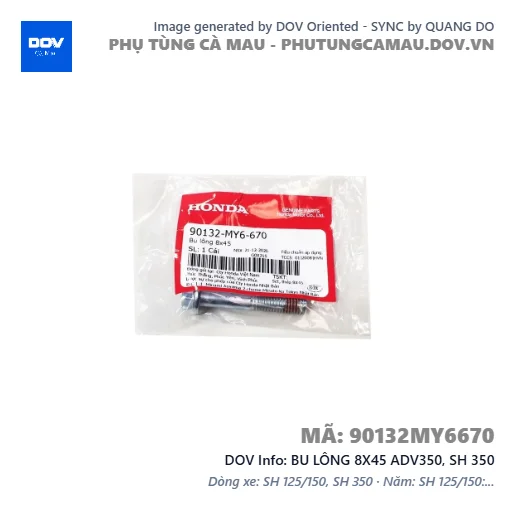 BU LÔNG 8X45 ADV350, SH 350 — 90132MY6670