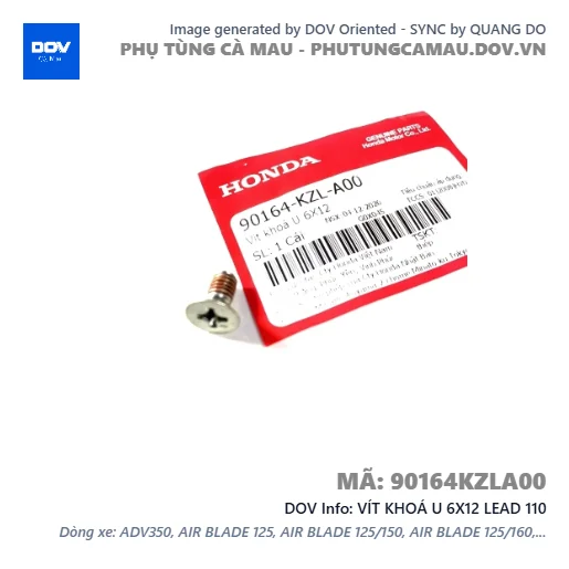 VÍT KHOÁ U 6X12 LEAD 110 — 90164KZLA00