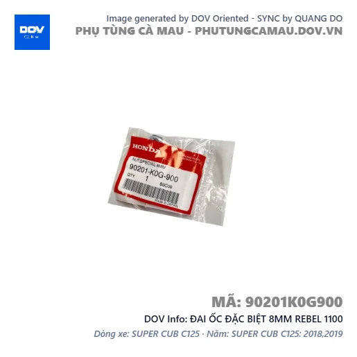 ĐAI ỐC ĐẶC BIỆT 8MM REBEL 1100 — 90201K0G900