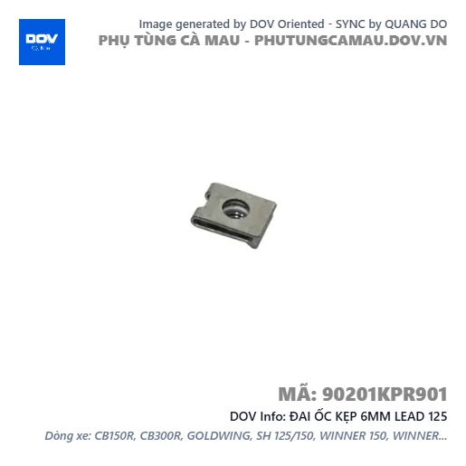 ĐAI ỐC KẸP 6MM LEAD 125 — 90201KPR901