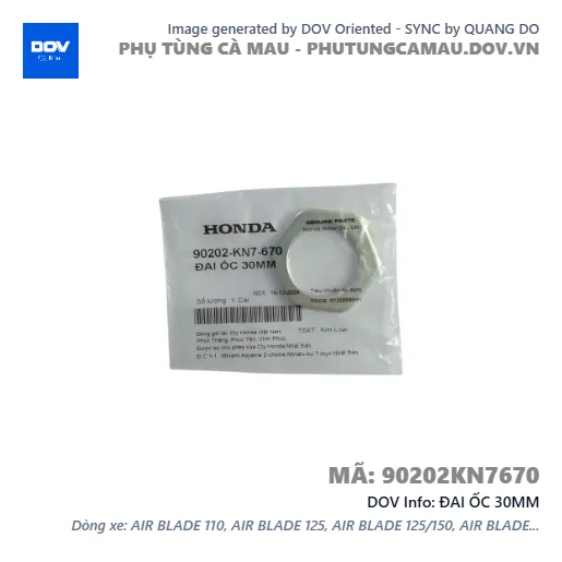 ĐAI ỐC 30MM — 90202KN7670