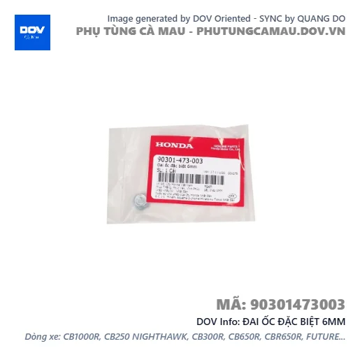 ÐAI ỐC ĐẶC BIỆT 6MM  — 90301473003