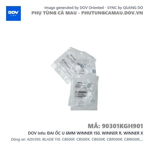 ĐAI ỐC U 6MM WINNER 150, WINNER R, WINNER X — 90301KGH901