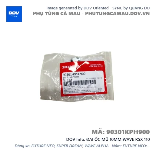 ÐAI ỐC MŨ 10MM WAVE RSX 110 — 90301KPH900