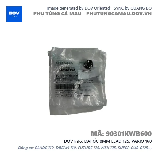 ĐAI ỐC 8MM LEAD 125, VARIO 160 — 90301KWB600