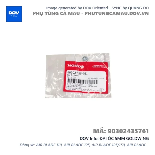 ĐAI ỐC 5MM GOLDWING — 90302435761