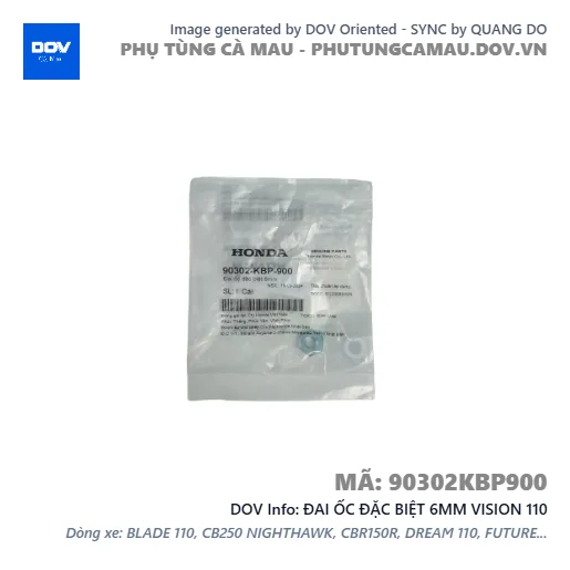 ĐAI ỐC ĐẶC BIỆT 6MM VISION 110 — 90302KBP900