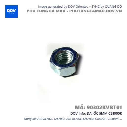 ĐAI ỐC 5MM CB1000R — 90302KVBT01