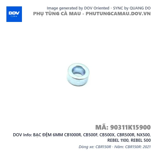 BẠC ĐỆM 6MM CB1000R, CB500F, CB500X, CBR500R, NX500, REBEL 1100, REBEL 500 — 90311K15900