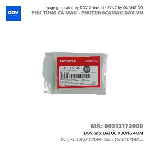 ĐAI ỐC VUÔNG 4MM — 90313172000
