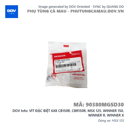 VÍT ĐẶC BIỆT 6X8 CB150R, CBR150R, MSX 125, WINNER 150, WINNER R, WINNER X — 90380MGSD30