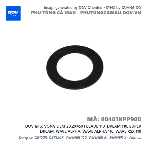 VÒNG ĐỆM 28.2X45X1 BLADE 110, DREAM 110, SUPER DREAM, WAVE ALPHA, WAVE ALPHA 110, WAVE RSX 110 — 90401KPP900