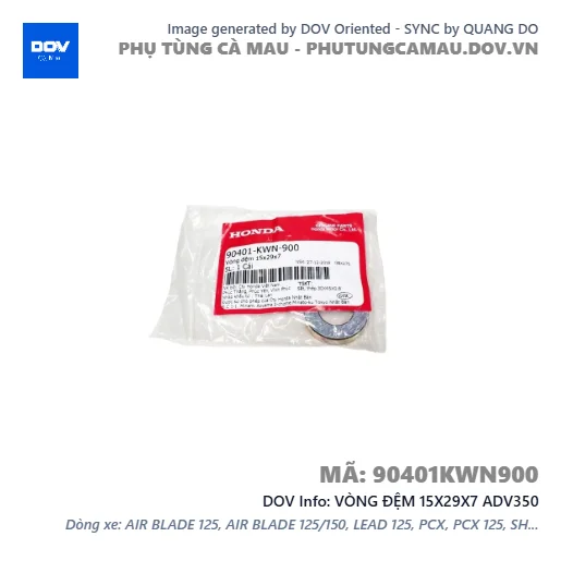 VÒNG ĐỆM 15X29X7 ADV350 — 90401KWN900