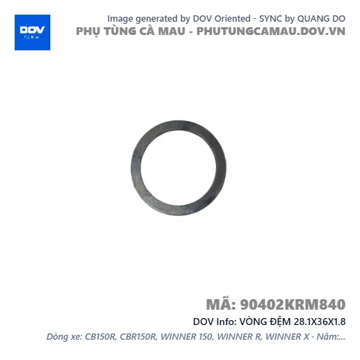 VÒNG ĐỆM 28.1X36X1.8 — 90402KRM840