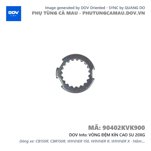 VÒNG ĐỆM KÍN CAO SU 20XG — 90402KVK900