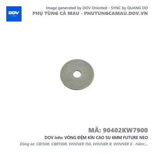 VÒNG ĐỆM KÍN CAO SU 6MM FUTURE NEO — 90402KW7900