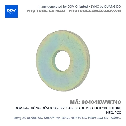 VÒNG ĐỆM 8.5X26X2.3 AIR BLADE 110, CLICK 110, FUTURE NEO, PCX — 90404KWW740
