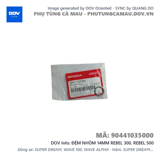 ĐỆM NHÔM 14MM REBEL 300, REBEL 500 — 90441035000