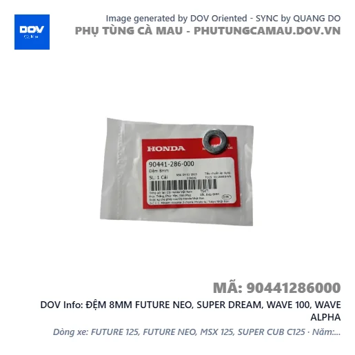 ĐỆM 8MM FUTURE NEO, SUPER DREAM, WAVE 100, WAVE ALPHA — 90441286000