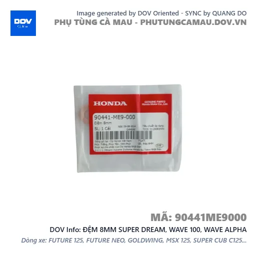 ĐỆM 8MM SUPER DREAM, WAVE 100, WAVE ALPHA — 90441ME9000