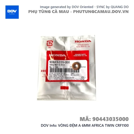 VÒNG ĐỆM A 6MM AFRICA TWIN CRF1100 — 90443035000