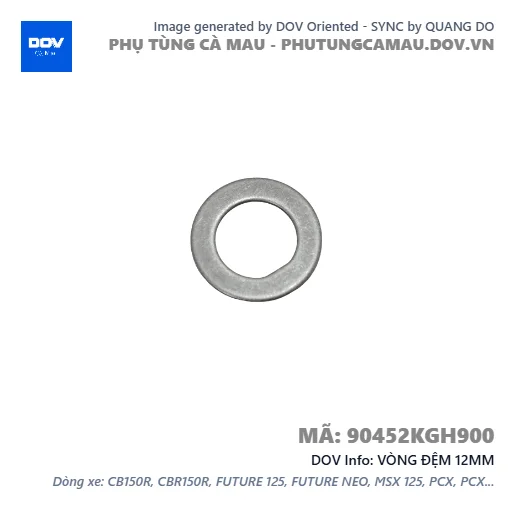 VÒNG ĐỆM 12MM — 90452KGH900