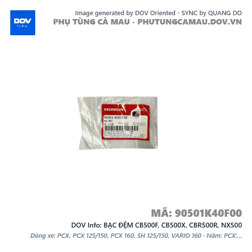 BẠC ĐỆM CB500F, CB500X, CBR500R, NX500 — 90501K40F00