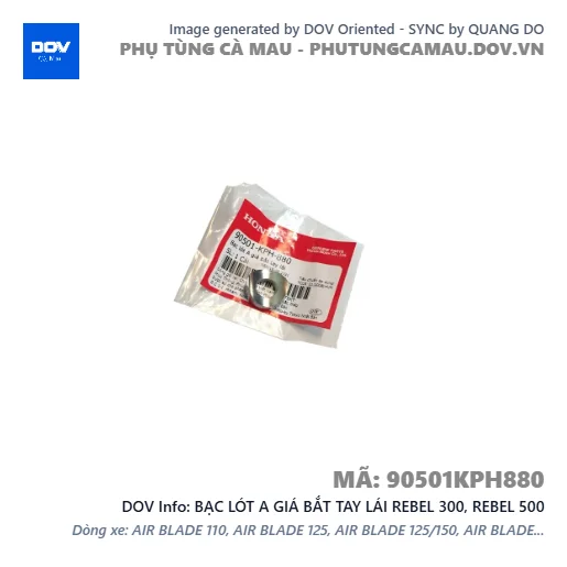 BẠC LÓT A GIÁ BẮT TAY LÁI REBEL 300, REBEL 500 — 90501KPH880