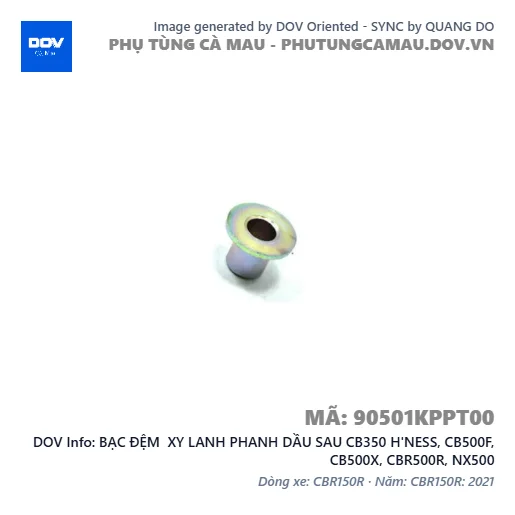 BẠC ĐỆM  XY LANH PHANH DẦU SAU CB350 H'NESS, CB500F, CB500X, CBR500R, NX500 — 90501KPPT00