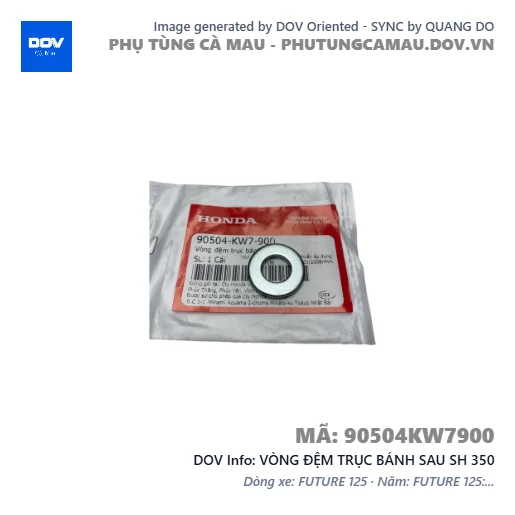 VÒNG ĐỆM TRỤC BÁNH SAU SH 350 — 90504KW7900