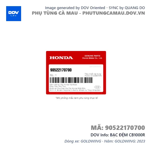 BẠC ĐỆM CB1000R — 90522170700