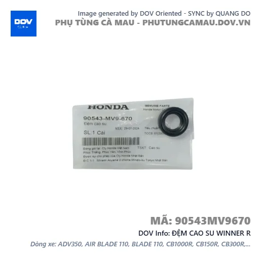 ĐỆM CAO SU WINNER R — 90543MV9670