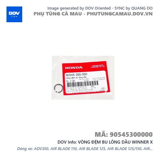 VÒNG ĐỆM BU LÔNG DẦU WINNER X — 90545300000