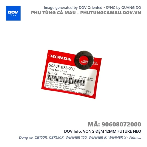 VÒNG ĐỆM 12MM FUTURE NEO — 90608072000