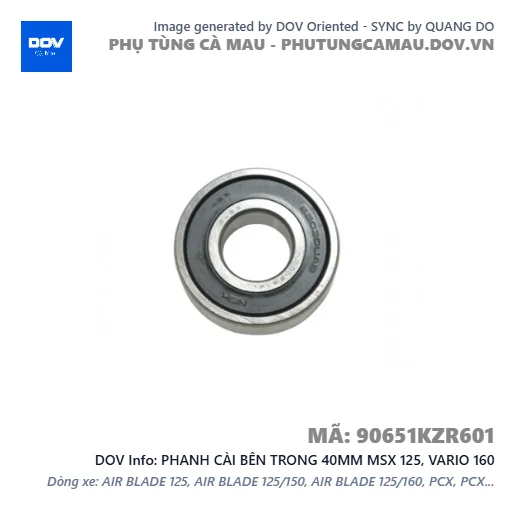 PHANH CÀI BÊN TRONG 40MM MSX 125, VARIO 160 — 90651KZR601