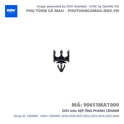KẸP ỐNG PHANH CB1000R — 90651MAT000