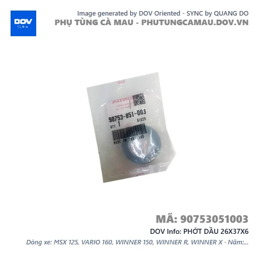 PHỚT DẦU 26X37X6 — 90753051003